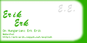 erik erk business card